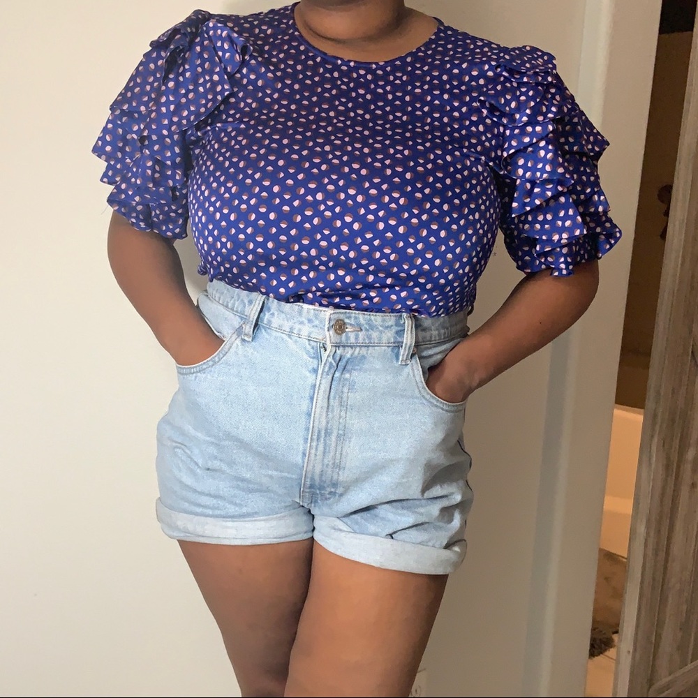 Kate Spade Geo Dot Satin Top